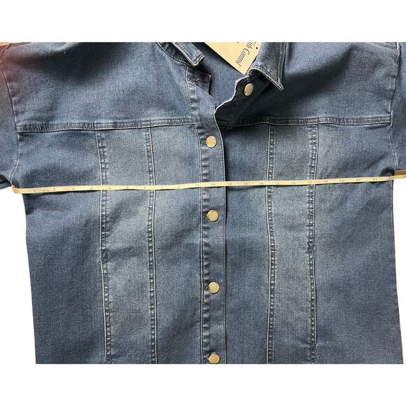 QVC Women with Control My Wonder Denim Embellished Fringe Jacket NWT SIZE L - Picture 9 of 9